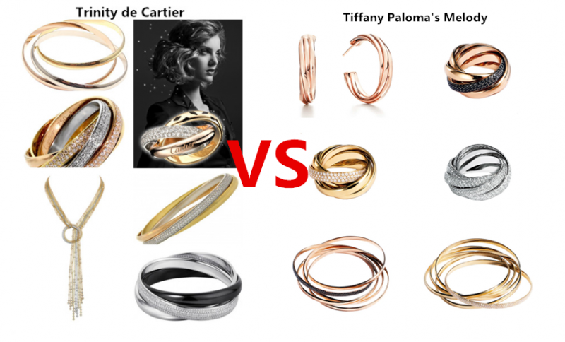 cartier trinity ring vs tiffany