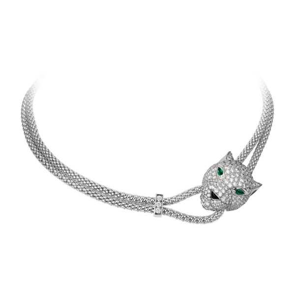 cartier panthere diamond necklace 